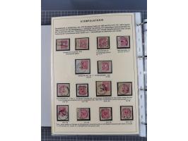 1875/89, gestempelte Spezialsammlung “Pfennig/-e” mit etwas über 130 Briefen und Karten, ab Brustschilde in Pfennigwährung ve