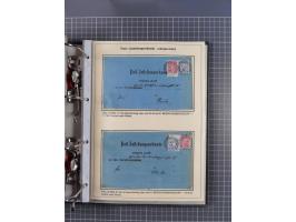 1875/89, gestempelte Spezialsammlung “Pfennig/-e” mit etwas über 130 Briefen und Karten, ab Brustschilde in Pfennigwährung ve