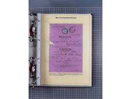 1875/89, gestempelte Spezialsammlung “Pfennig/-e” mit etwas über 130 Briefen und Karten, ab Brustschilde in Pfennigwährung ve