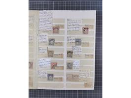 1872/74, rund 300 gestempelte Werte/Briefstücken und 11 Belege, dabei viele Plattenfehler und Druckbesonderheiten