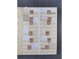 1872/74, rund 300 gestempelte Werte/Briefstücken und 11 Belege, dabei viele Plattenfehler und Druckbesonderheiten