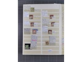 1872/74, rund 300 gestempelte Werte/Briefstücken und 11 Belege, dabei viele Plattenfehler und Druckbesonderheiten