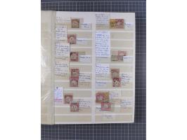1872/74, rund 300 gestempelte Werte/Briefstücken und 11 Belege, dabei viele Plattenfehler und Druckbesonderheiten