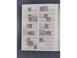 1872/74, rund 300 gestempelte Werte/Briefstücken und 11 Belege, dabei viele Plattenfehler und Druckbesonderheiten