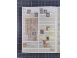 1872/74, rund 300 gestempelte Werte/Briefstücken und 11 Belege, dabei viele Plattenfehler und Druckbesonderheiten