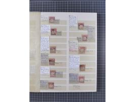 1872/74, rund 300 gestempelte Werte/Briefstücken und 11 Belege, dabei viele Plattenfehler und Druckbesonderheiten