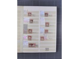 1872/74, rund 300 gestempelte Werte/Briefstücken und 11 Belege, dabei viele Plattenfehler und Druckbesonderheiten