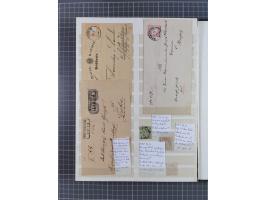 1872/74, rund 300 gestempelte Werte/Briefstücken und 11 Belege, dabei viele Plattenfehler und Druckbesonderheiten