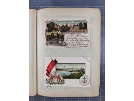 DEUTSCHLAND: 1898/1910, 370 Lithos, Topografie mit vielen besseren Ansichten, im alten Ansichtskartenalbum