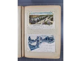 DEUTSCHLAND: 1898/1910, 370 Lithos, Topografie mit vielen besseren Ansichten, im alten Ansichtskartenalbum