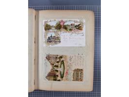 DEUTSCHLAND: 1898/1910, 370 Lithos, Topografie mit vielen besseren Ansichten, im alten Ansichtskartenalbum