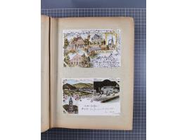 DEUTSCHLAND: 1898/1910, 370 Lithos, Topografie mit vielen besseren Ansichten, im alten Ansichtskartenalbum