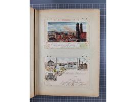 DEUTSCHLAND: 1898/1910, 370 Lithos, Topografie mit vielen besseren Ansichten, im alten Ansichtskartenalbum