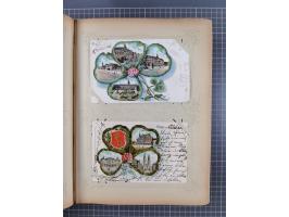 DEUTSCHLAND: 1898/1910, 370 Lithos, Topografie mit vielen besseren Ansichten, im alten Ansichtskartenalbum