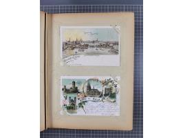 DEUTSCHLAND: 1898/1910, 370 Lithos, Topografie mit vielen besseren Ansichten, im alten Ansichtskartenalbum