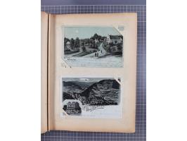 DEUTSCHLAND: 1898/1910, 370 Lithos, Topografie mit vielen besseren Ansichten, im alten Ansichtskartenalbum