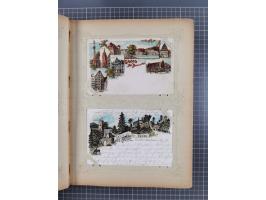 DEUTSCHLAND: 1898/1910, 370 Lithos, Topografie mit vielen besseren Ansichten, im alten Ansichtskartenalbum