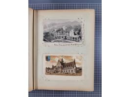 DEUTSCHLAND: 1898/1910, 370 Lithos, Topografie mit vielen besseren Ansichten, im alten Ansichtskartenalbum