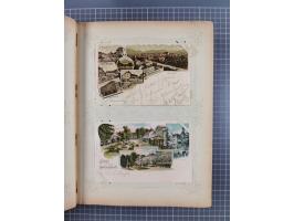 DEUTSCHLAND: 1898/1910, 370 Lithos, Topografie mit vielen besseren Ansichten, im alten Ansichtskartenalbum