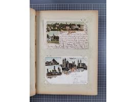 DEUTSCHLAND: 1898/1910, 370 Lithos, Topografie mit vielen besseren Ansichten, im alten Ansichtskartenalbum