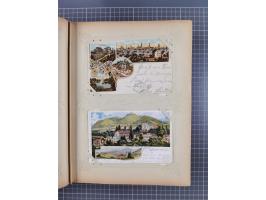 DEUTSCHLAND: 1898/1910, 370 Lithos, Topografie mit vielen besseren Ansichten, im alten Ansichtskartenalbum