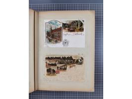 DEUTSCHLAND: 1898/1910, 370 Lithos, Topografie mit vielen besseren Ansichten, im alten Ansichtskartenalbum