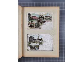 DEUTSCHLAND: 1898/1910, 370 Lithos, Topografie mit vielen besseren Ansichten, im alten Ansichtskartenalbum