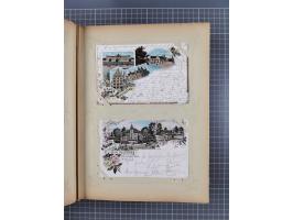 DEUTSCHLAND: 1898/1910, 370 Lithos, Topografie mit vielen besseren Ansichten, im alten Ansichtskartenalbum