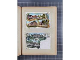 DEUTSCHLAND: 1898/1910, 370 Lithos, Topografie mit vielen besseren Ansichten, im alten Ansichtskartenalbum