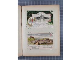 DEUTSCHLAND: 1898/1910, 370 Lithos, Topografie mit vielen besseren Ansichten, im alten Ansichtskartenalbum