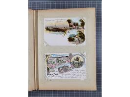 DEUTSCHLAND: 1898/1910, 370 Lithos, Topografie mit vielen besseren Ansichten, im alten Ansichtskartenalbum