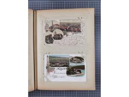 DEUTSCHLAND: 1898/1910, 370 Lithos, Topografie mit vielen besseren Ansichten, im alten Ansichtskartenalbum