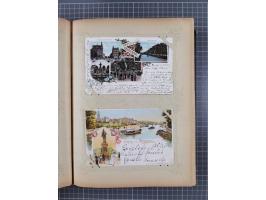 DEUTSCHLAND: 1898/1910, 370 Lithos, Topografie mit vielen besseren Ansichten, im alten Ansichtskartenalbum