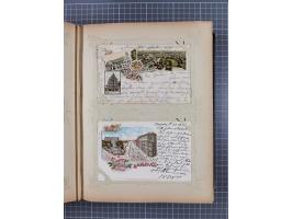 DEUTSCHLAND: 1898/1910, 370 Lithos, Topografie mit vielen besseren Ansichten, im alten Ansichtskartenalbum