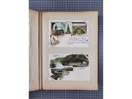 DEUTSCHLAND: 1898/1910, 370 Lithos, Topografie mit vielen besseren Ansichten, im alten Ansichtskartenalbum