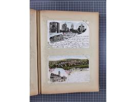 DEUTSCHLAND: 1898/1910, 370 Lithos, Topografie mit vielen besseren Ansichten, im alten Ansichtskartenalbum
