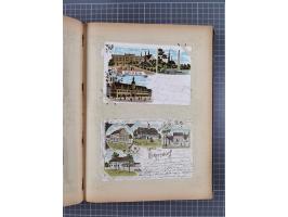 DEUTSCHLAND: 1898/1910, 370 Lithos, Topografie mit vielen besseren Ansichten, im alten Ansichtskartenalbum