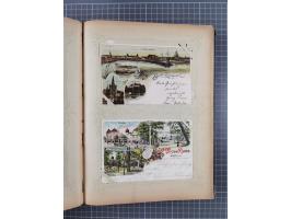DEUTSCHLAND: 1898/1910, 370 Lithos, Topografie mit vielen besseren Ansichten, im alten Ansichtskartenalbum
