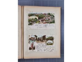 DEUTSCHLAND: 1898/1910, 370 Lithos, Topografie mit vielen besseren Ansichten, im alten Ansichtskartenalbum
