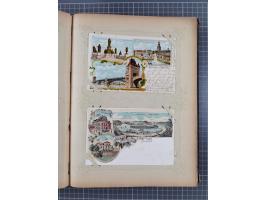 DEUTSCHLAND: 1898/1910, 370 Lithos, Topografie mit vielen besseren Ansichten, im alten Ansichtskartenalbum