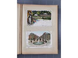 DEUTSCHLAND: 1898/1910, 370 Lithos, Topografie mit vielen besseren Ansichten, im alten Ansichtskartenalbum