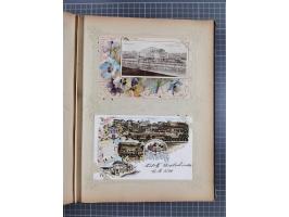 DEUTSCHLAND: 1898/1910, 370 Lithos, Topografie mit vielen besseren Ansichten, im alten Ansichtskartenalbum