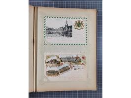 DEUTSCHLAND: 1898/1910, 370 Lithos, Topografie mit vielen besseren Ansichten, im alten Ansichtskartenalbum