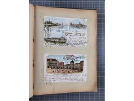 DEUTSCHLAND: 1898/1910, 370 Lithos, Topografie mit vielen besseren Ansichten, im alten Ansichtskartenalbum