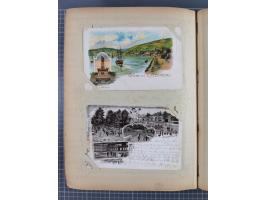 DEUTSCHLAND: 1898/1910, 370 Lithos, Topografie mit vielen besseren Ansichten, im alten Ansichtskartenalbum