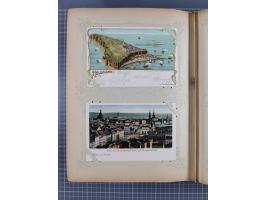 DEUTSCHLAND: 1898/1910, 370 Lithos, Topografie mit vielen besseren Ansichten, im alten Ansichtskartenalbum