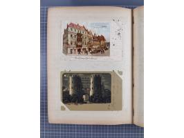 DEUTSCHLAND: 1898/1910, 370 Lithos, Topografie mit vielen besseren Ansichten, im alten Ansichtskartenalbum