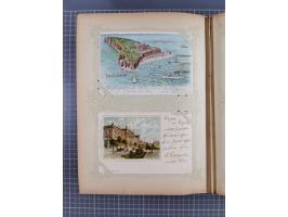 DEUTSCHLAND: 1898/1910, 370 Lithos, Topografie mit vielen besseren Ansichten, im alten Ansichtskartenalbum