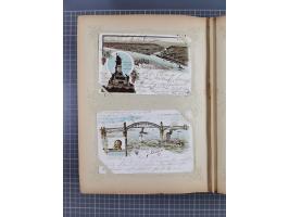 DEUTSCHLAND: 1898/1910, 370 Lithos, Topografie mit vielen besseren Ansichten, im alten Ansichtskartenalbum