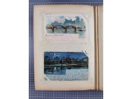 DEUTSCHLAND: 1898/1910, 370 Lithos, Topografie mit vielen besseren Ansichten, im alten Ansichtskartenalbum